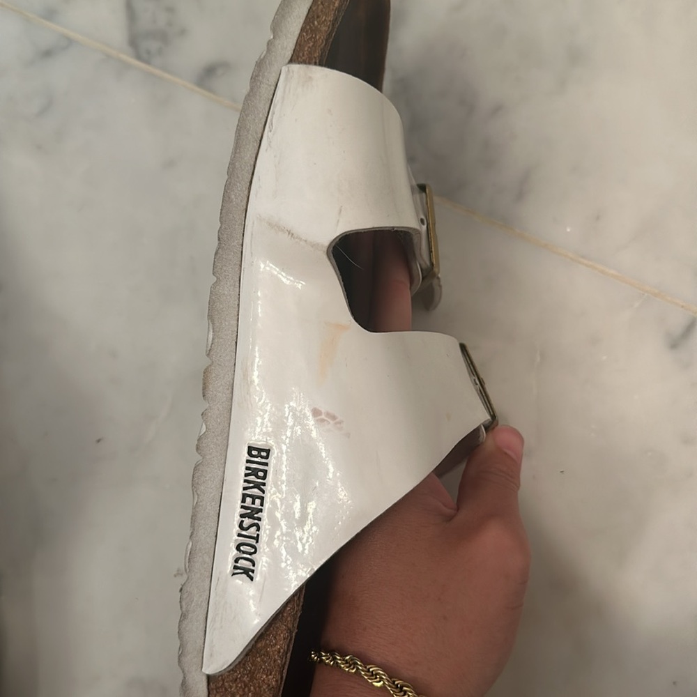 Patent white Birkenstocks - Picture 7 of 9